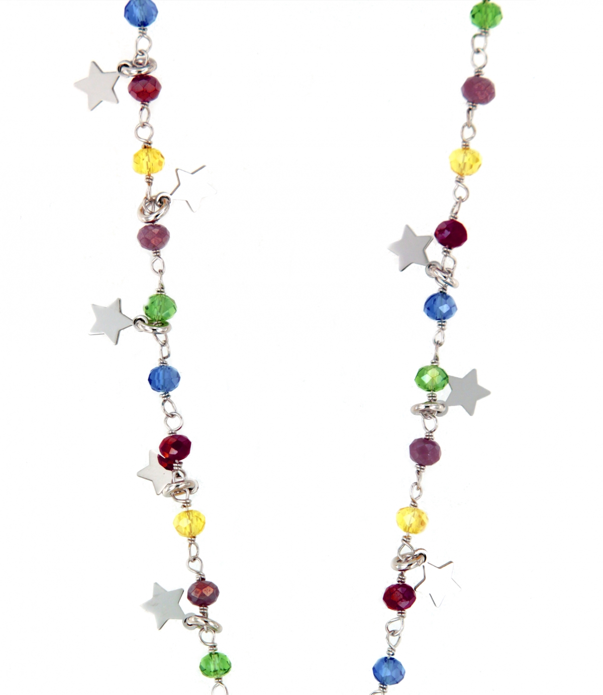Collana Namana Halo con Pietre Colorate. Collana Argento con una Zirconia Cubica Blu, Verde o Azzurra o Collana Oro Rosa con una CZ Rossa. Collana con Ciondolo per Donna