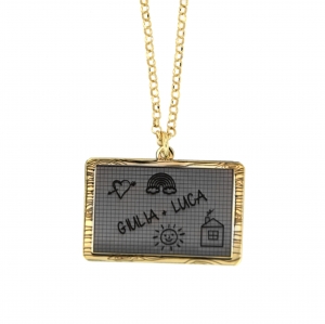 Collana lavagna con nomi personalizzabili
