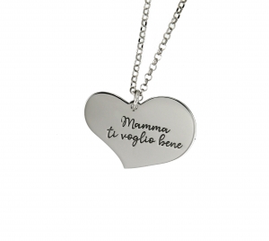 Jewelora Collana Mamma Personalizzata Con Nome E Pietra Natale - Ciondolo Rosa Cuore In Argento Placcato