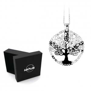 Collana con medaglione albero della vita, gioielli Generations, ciondolo con foto di famiglia, regalo di Natale per la nonna, regalo per la mamma, biglietto con messaggio - Italia