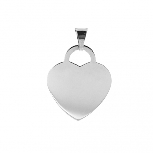 Cuore con incisioni gratuite personalizzabili, in argento 925.