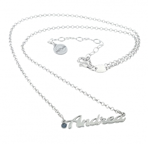 Collana con nome o parola & zircone | Argento 925 