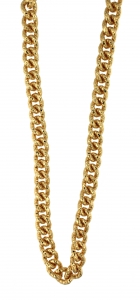 Collana in bronzo diamantata 50 cm bagno oro 