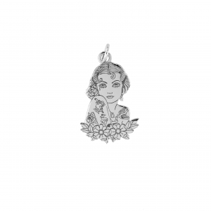 charm Pin-up in argento 