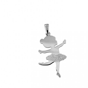 Ciondoli Baby Dancer in argento con tut e scarpette diamantate 