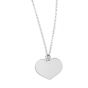 Collana con ciondolo a forma di CUORE, in argento 925.