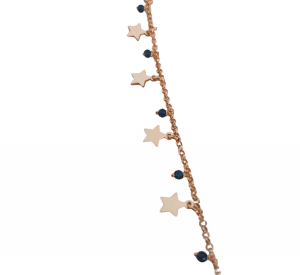 Bracciale con stelle e cristalli di vetro blu 